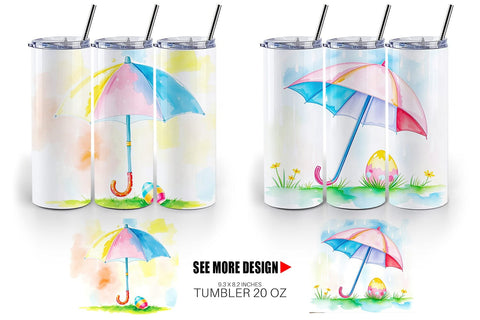 Tumbler Wrap Umbrella and Egg Sublimation artnoy 