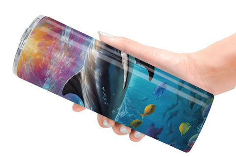 Tumbler Wrap Underwater Dolphin Sublimation artnoy 