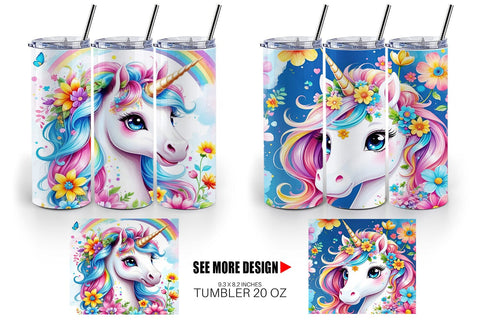 Tumbler Wrap Unicorn Sublimation artnoy 