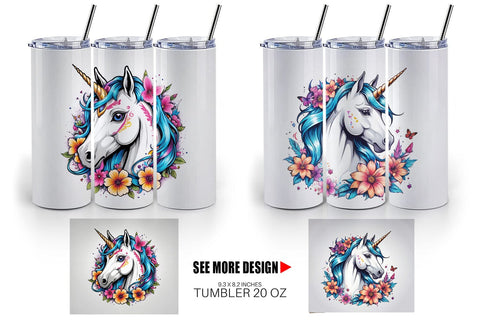 Tumbler Wrap Unicorn Sublimation artnoy 
