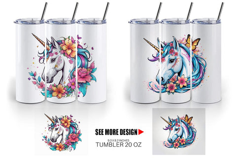 Tumbler Wrap Unicorn Sublimation artnoy 