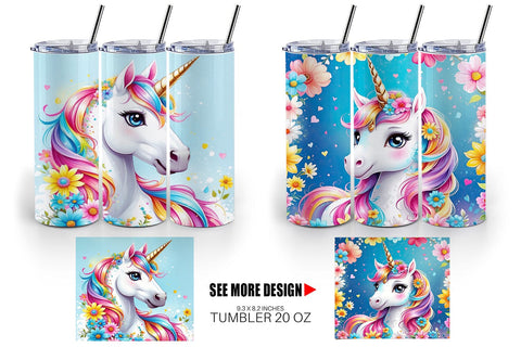 Tumbler Wrap Unicorn Sublimation artnoy 