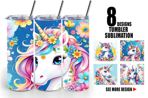 Tumbler Wrap Unicorn Sublimation artnoy 