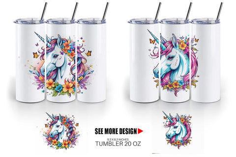 Tumbler Wrap Unicorn Sublimation artnoy 
