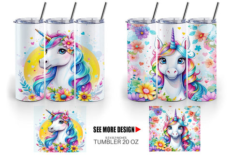 Tumbler Wrap Unicorn Sublimation artnoy 