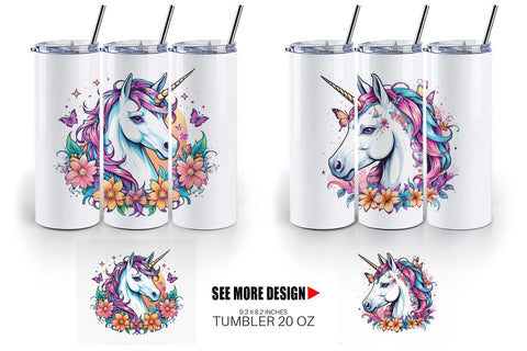 Tumbler Wrap Unicorn Sublimation artnoy 