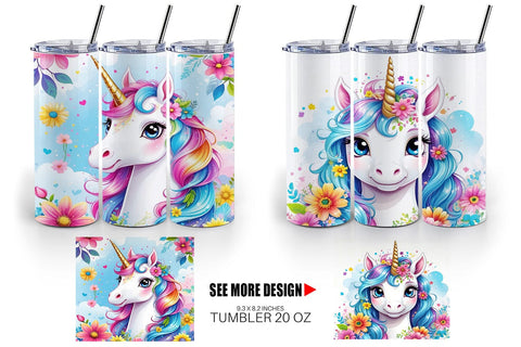 Tumbler Wrap Unicorn Sublimation artnoy 