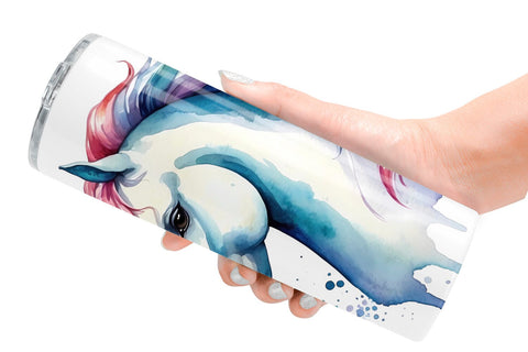 Tumbler Wrap Unicorns Watercolor Sublimation artnoy 