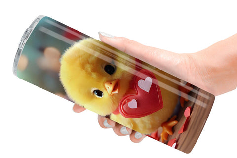 Tumbler Wrap Valentine Baby Chicken Sublimation artnoy 
