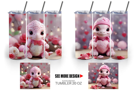 Tumbler Wrap Valentine Baby Turtle Sublimation artnoy 