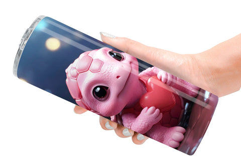 Tumbler Wrap Valentine Baby Turtle Sublimation artnoy 