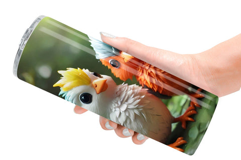 Tumbler Wrap Valentine Bird Paradise Sublimation artnoy 
