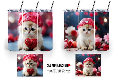 Tumbler Wrap Valentine Birman Cat Sublimation artnoy 