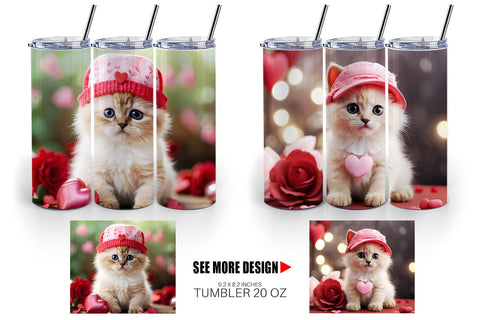 Tumbler Wrap Valentine Birman Cat Sublimation artnoy 