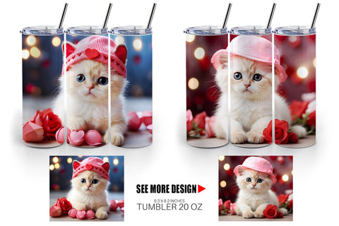 Tumbler Wrap Valentine Birman Cat Sublimation artnoy 