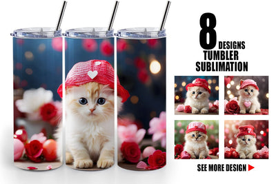 Tumbler Wrap Valentine Birman Cat Sublimation artnoy 