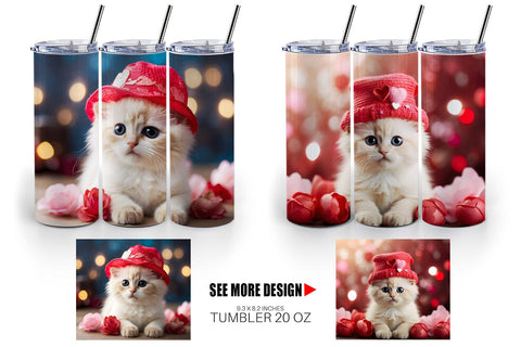 Tumbler Wrap Valentine Birman Cat Sublimation artnoy 