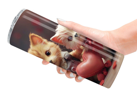 Tumbler Wrap Valentine Cat Sublimation artnoy 