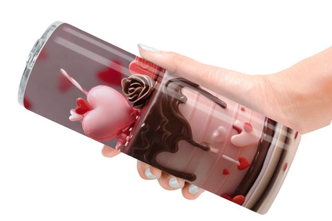 Tumbler Wrap Valentine Chocolate Cake Sublimation artnoy 