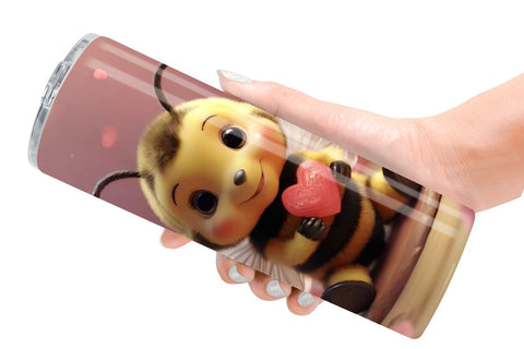 Tumbler Wrap Valentine Cute Bee Sublimation artnoy 