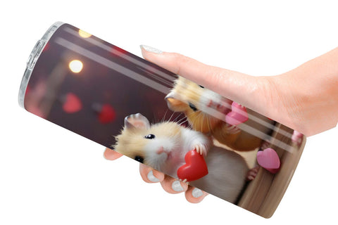 Tumbler Wrap Valentine Cute Hamsters Sublimation artnoy 