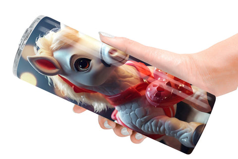 Tumbler Wrap Valentine Cute Horse Sublimation artnoy 