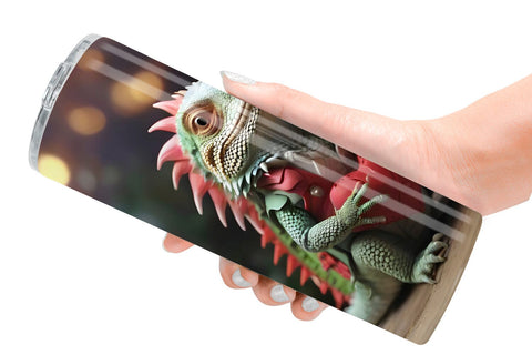 Tumbler Wrap Valentine Cute Iguana Sublimation artnoy 