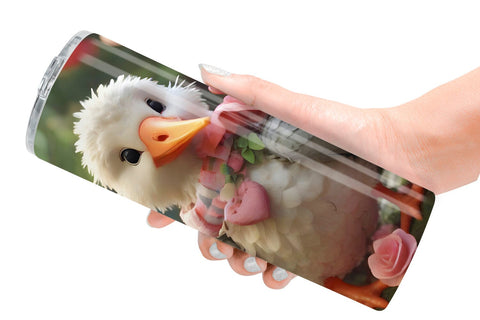 Tumbler Wrap Valentine Cute Stork Sublimation artnoy 