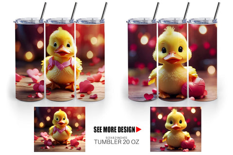 Tumbler Wrap Valentine Duck Sublimation artnoy 