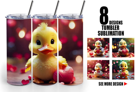 Tumbler Wrap Valentine Duck Sublimation artnoy 