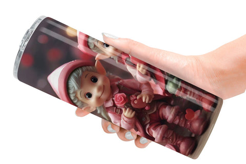 Tumbler Wrap Valentine Elves Sublimation artnoy 