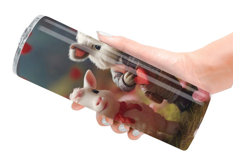 Tumbler Wrap Valentine Farm Animals Sublimation artnoy 