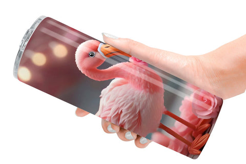 Tumbler Wrap Valentine Flamingo Bird Sublimation artnoy 