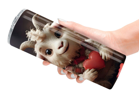 Tumbler Wrap Valentine Goat Gruff Sublimation artnoy 