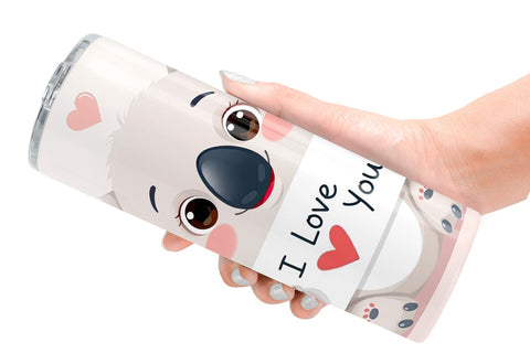 Tumbler Wrap Valentine Koala Cartoon Sublimation artnoy 