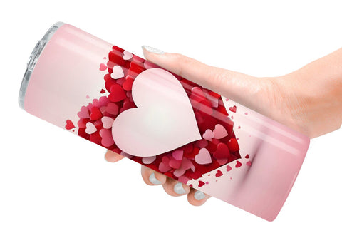 Tumbler Wrap Valentine Love Heart Sublimation artnoy 