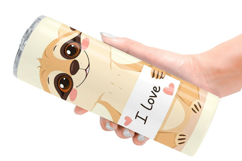 Tumbler Wrap Valentine Meerkat Cartoon Sublimation artnoy 