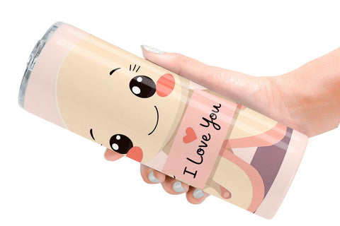 Tumbler Wrap Valentine Octopus Cartoon Sublimation artnoy 