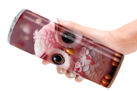 Tumbler Wrap Valentine Owl Sublimation artnoy 