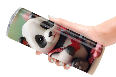 Tumbler Wrap Valentine Panda Sublimation artnoy 