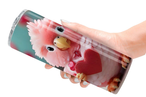 Tumbler Wrap Valentine Parrot Sublimation artnoy 
