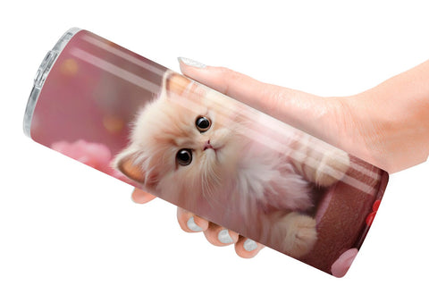 Tumbler Wrap Valentine Persian Cat Sublimation artnoy 