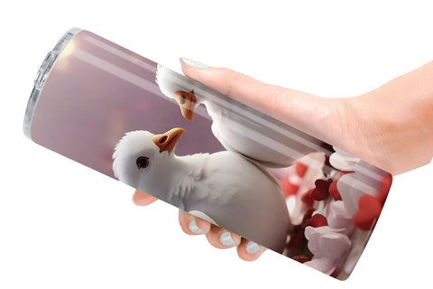 Tumbler Wrap Valentine Pigeons Sublimation artnoy 
