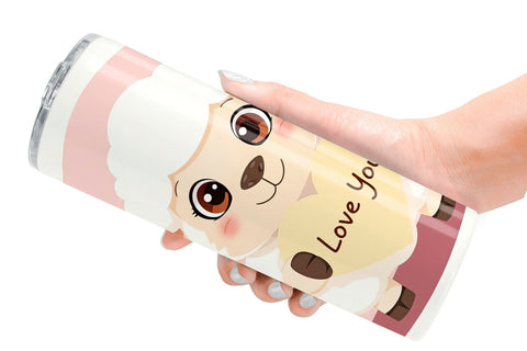 Tumbler Wrap Valentine Sheep Cartoon Sublimation artnoy 