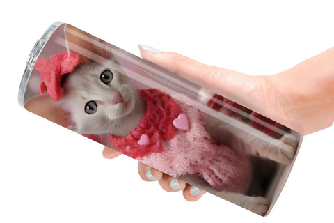 Tumbler Wrap Valentine Shorthair Cat Sublimation artnoy 