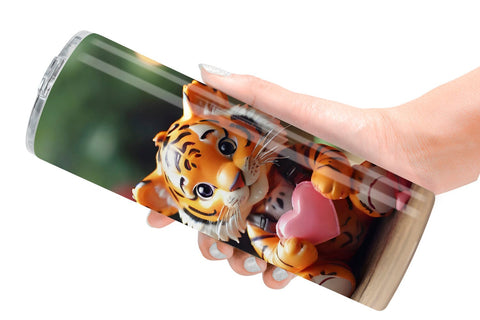 Tumbler Wrap Valentine Tiger Sublimation artnoy 