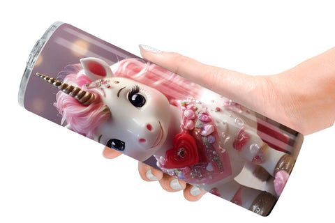Tumbler Wrap Valentine Unicorn Sublimation artnoy 
