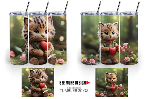 Tumbler Wrap Valentine Wildcat Sublimation artnoy 