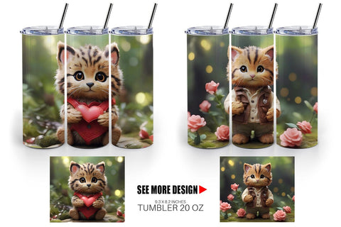 Tumbler Wrap Valentine Wildcat Sublimation artnoy 