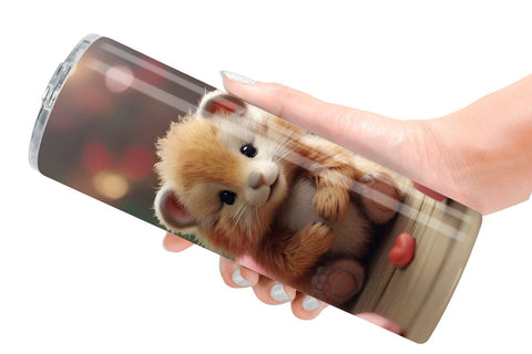 Tumbler Wrap Valentine Zoo Animals Sublimation artnoy 